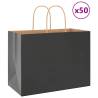  Paper Bags 50 pcs with Handles Black 32x17x25 cm Colour black Size 32 x 17 x 25 cm Quantity in Package 50 