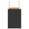 Eco-Friendly Black Paper Bags with Handles - 50 pcs