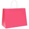 Pink Paper Bags with Handles - 250 pcs | Eco-Friendly Packaging