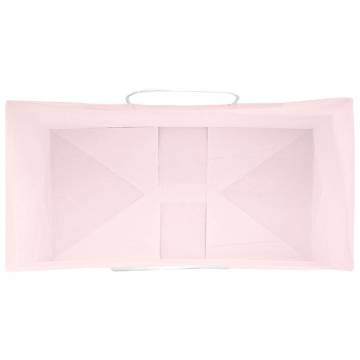 Pink Paper Bags with Handles - 250 pcs | Eco-Friendly Packaging