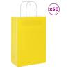  Paper Bags 50 pcs with Handles Yellow 21x11x31 cm Colour yellow Size 22 x 11 x 31 cm Quantity in Package 50 