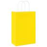 50 Yellow Paper Bags with Handles - Durable & Eco-Friendly