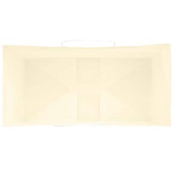 50 Yellow Paper Bags with Handles - Durable & Eco-Friendly