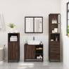 3 Piece Bathroom Furniture Set - Brown Oak Engineered Wood