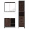 3 Piece Bathroom Furniture Set - Brown Oak Engineered Wood