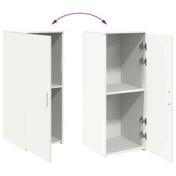 White Storage Cabinet 40x45x103.5 cm - Durable Engineered Wood