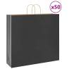  Paper Bags 50 pcs with Handles Black 54x15x49 cm Colour black Size 54 x 15 x 49 cm Quantity in Package 50 