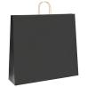 Paper Bags with Handles - 50 Pcs Black - Eco-Friendly Packaging