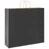 Paper Bags with Handles - 50 Pcs Black - Eco-Friendly Packaging