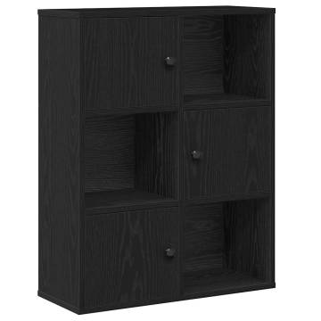 Bookcase Black Oak 60x24x76.5 cm | Stylish & Functional Storage