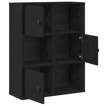 Bookcase Black Oak 60x24x76.5 cm | Stylish & Functional Storage