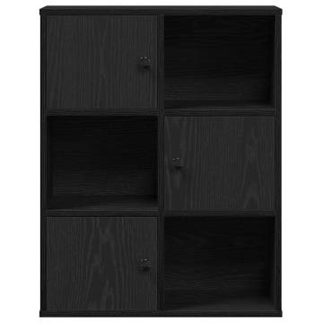 Bookcase Black Oak 60x24x76.5 cm | Stylish & Functional Storage