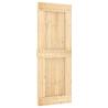 Sliding Door with Hardware Set - Solid Pine 80x210 cm