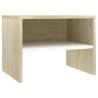 Elegant 2x Bedside Cabinets in White & Sonoma Oak - HipoMarket