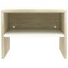 Elegant 2x Bedside Cabinets in White & Sonoma Oak - HipoMarket