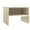 Elegant 2x Bedside Cabinets in White & Sonoma Oak - HipoMarket