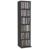 Stylish Grey CD Cabinet - 21x20x88 cm Engineered Wood