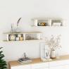  Wall Shelf 2 pcs White and Sonoma Oak 105x18x20 cm Engineered Wood Colour white and sonoma oak Size 105 x 18 x 20 cm Quantity in Package 2 Number of Pieces 1 