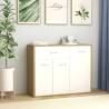  Sideboard White and Sonoma Oak 88x30x70 cm Engineered Wood Colour white and sonoma oak Quantity in Package 1 