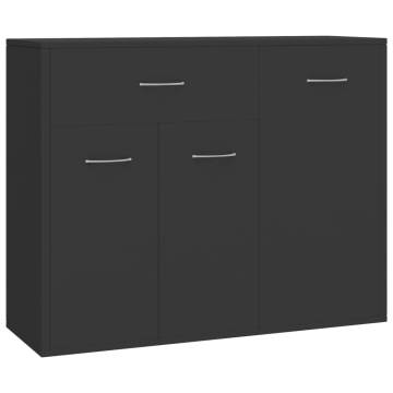 Stylish Grey Sideboard - 88x30x70 cm Engineered Wood