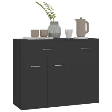 Stylish Grey Sideboard - 88x30x70 cm Engineered Wood