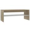 Elegant White & Sonoma Oak Coffee Table - 100x40x40 cm