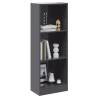  3-Tier Book Cabinet High Gloss Grey 40x24x109 cm Engineered Wood Colour high gloss grey Size 40 x 24 x 109 cm Quantity in Package 1 