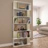 Book Cabinet Room Divider - White & Sonoma Oak 80x24x192 cm