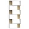 Book Cabinet Room Divider - White & Sonoma Oak 80x24x192 cm