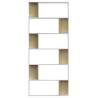 Book Cabinet Room Divider - White & Sonoma Oak 80x24x192 cm