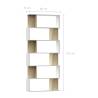 Book Cabinet Room Divider - White & Sonoma Oak 80x24x192 cm