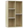 Book Cabinet Sideboard White & Sonoma Oak - 50x25x80 cm