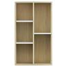 Book Cabinet Sideboard White & Sonoma Oak - 50x25x80 cm