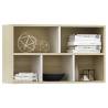 Book Cabinet Sideboard White & Sonoma Oak - 50x25x80 cm