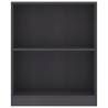 Compact Grey Bookshelf 60x24x76 cm - Durable Engineered Wood