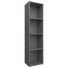 Stylish Grey Book Cabinet & TV Cabinet - 36x30x143 cm