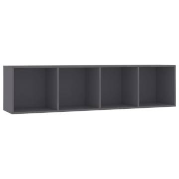 Stylish Grey Book Cabinet | 143x30x36 cm | Hipomarket