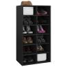 High Gloss Black Shoe Rack - 54x34x100.5 cm | HipoMarket