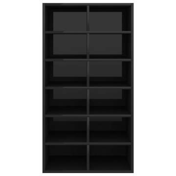 High Gloss Black Shoe Rack - 54x34x100.5 cm | HipoMarket