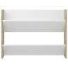 Wall Shoe Cabinet White & Sonoma Oak | 80x18x60 cm