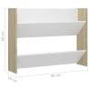 Wall Shoe Cabinet White & Sonoma Oak | 80x18x60 cm