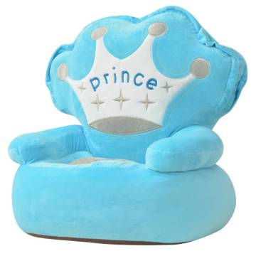 Plush Children's Chair Prince Blue - Adorable Comfort