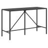 Bar Table with Glass Top Black | Stylish Outdoor Furniture