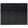 High Gloss Black Sideboard - 88x30x70 cm | Hipomarket