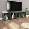 Sleek High Gloss Grey Book Cabinet & TV Cabinet - 36x30x143 cm