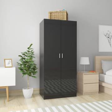 High Gloss Black Wardrobe | Stylish Storage Solution