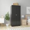  Wardrobe High Gloss Black 80x52x180 cm Engineered Wood Colour high gloss black Quantity in Package 1 Amount 