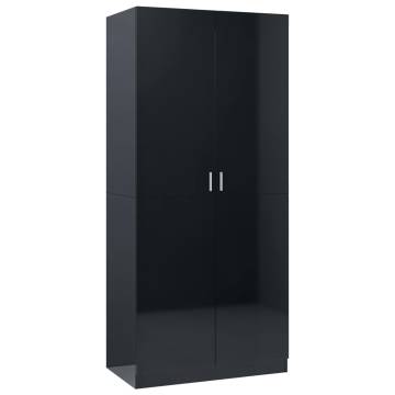 High Gloss Black Wardrobe | Stylish Storage Solution