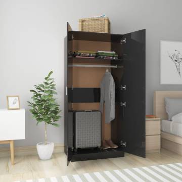 High Gloss Black Wardrobe | Stylish Storage Solution