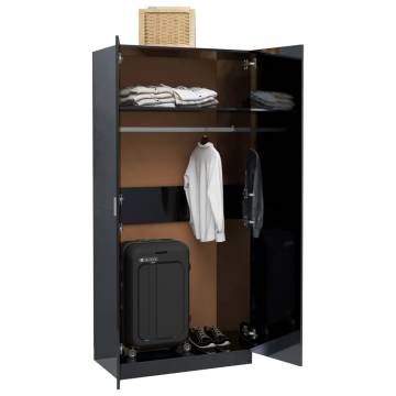 High Gloss Black Wardrobe | Stylish Storage Solution